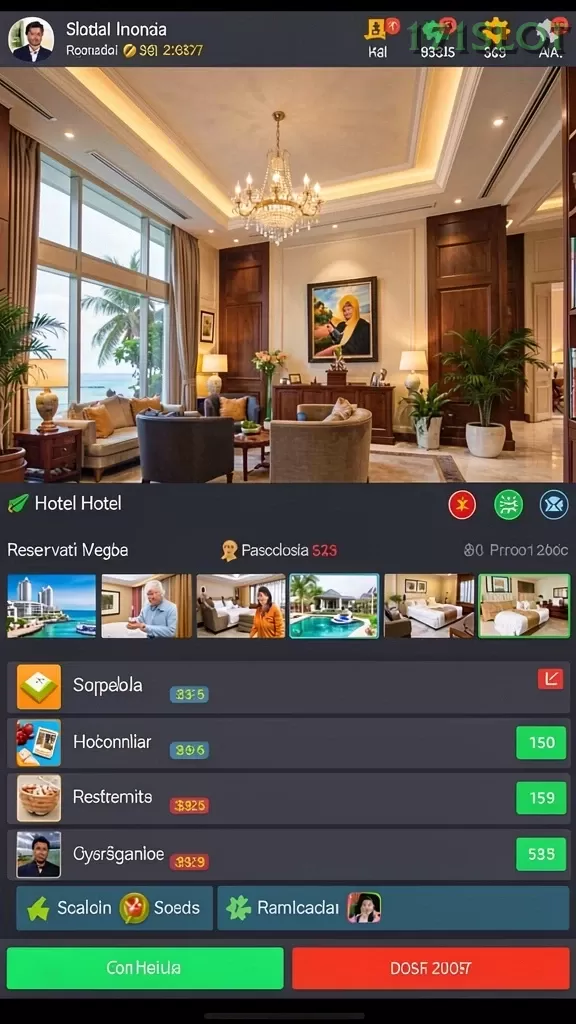 Cuplikan layar PENASLOT — menu navigasi